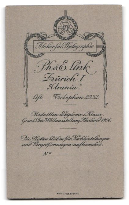 Fotografie & Manifesti: Fotografie Ph., E. Link, Zürich, Elegan – Usato da Berlin venduto da bartko-reher 1