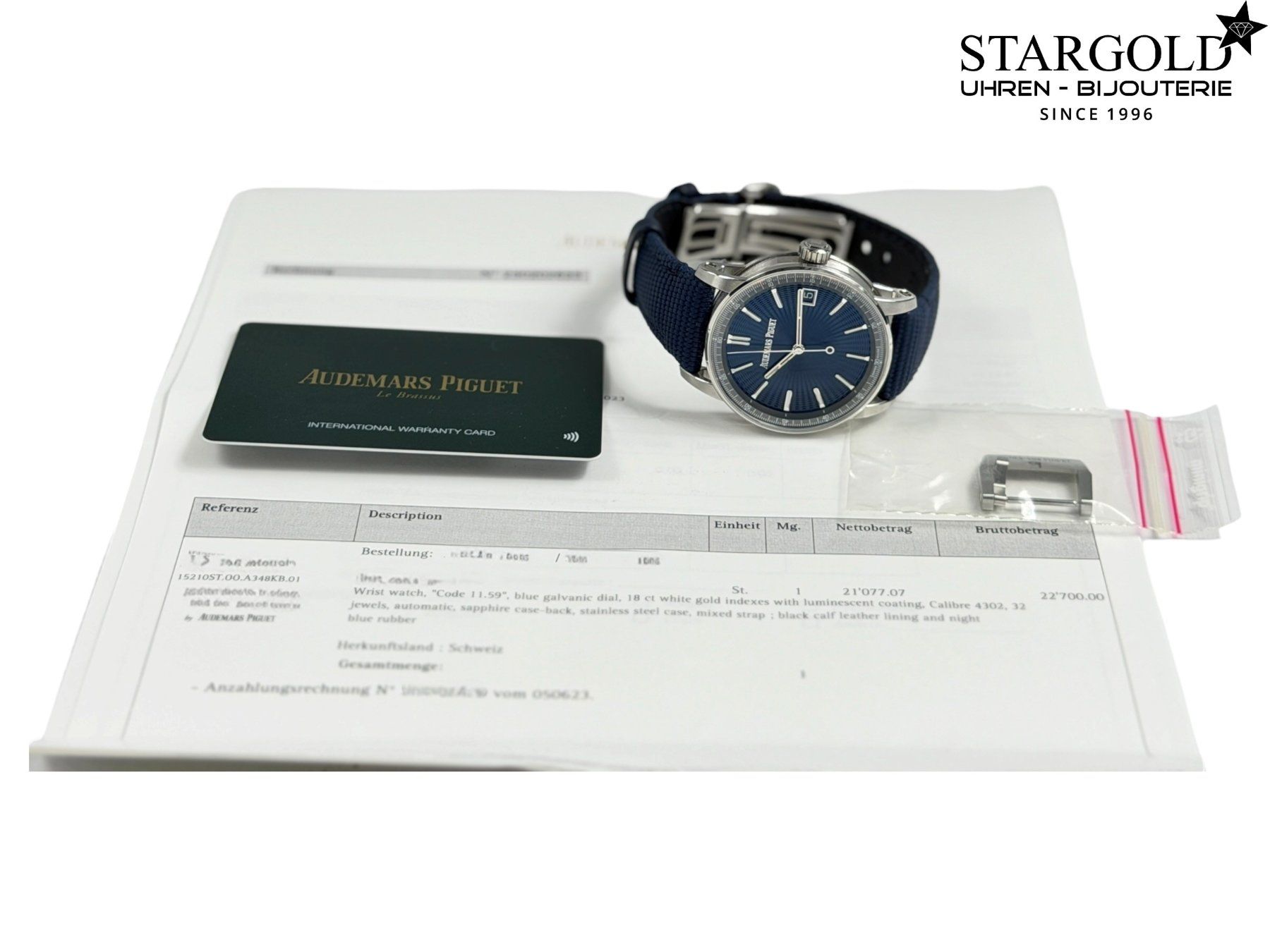 Audemars Piguet Uhren: Audemars Piguet Code 11.59  blue  15210ST.OO.A348KB.01 – Gebraucht aus Zürich von Stargold-Uhren 8