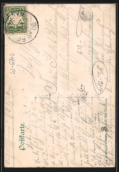 Cartoline postali: Grusskarten-AK Bad Dürkheim a.d.H., Ort – Usato da Berlin venduto da bartko-reher 1