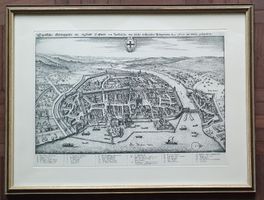 Bild - Radierung - Stadtplan Konstanz 1633