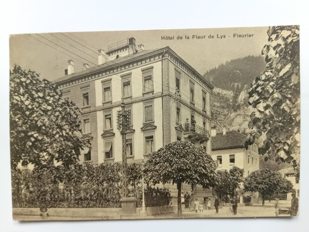 Hotel de la Fleur de Lys Fleurier. Animiert. Gelaufen 1914 Kaufen