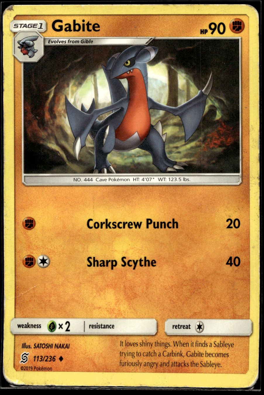 Pokémon Sammelbilder & Trading cards: Gabite (UNM EN 113/236) – Gebraucht aus Affoltern am Albis von Chiesa_5