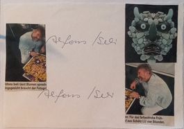 Alfons Iseli 1937-2003 Autogramm signiert Karte 15x21cm