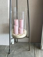 Windlicht Metall Glas, Kerzenständer, Höhe ca 160cm