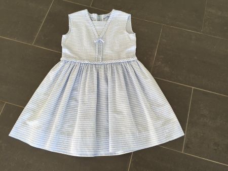 festliches Sommerkleid Mädchen hellblau 100%BW sixties 60erJ