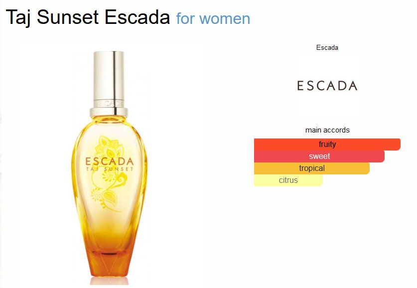 Escada Profumi & Eau de Toilette: Escada Taj Sunset Sample/Probe 1-10ml – Nuovo (secondo la descrizione) da Marly venduto da springcloud247 2