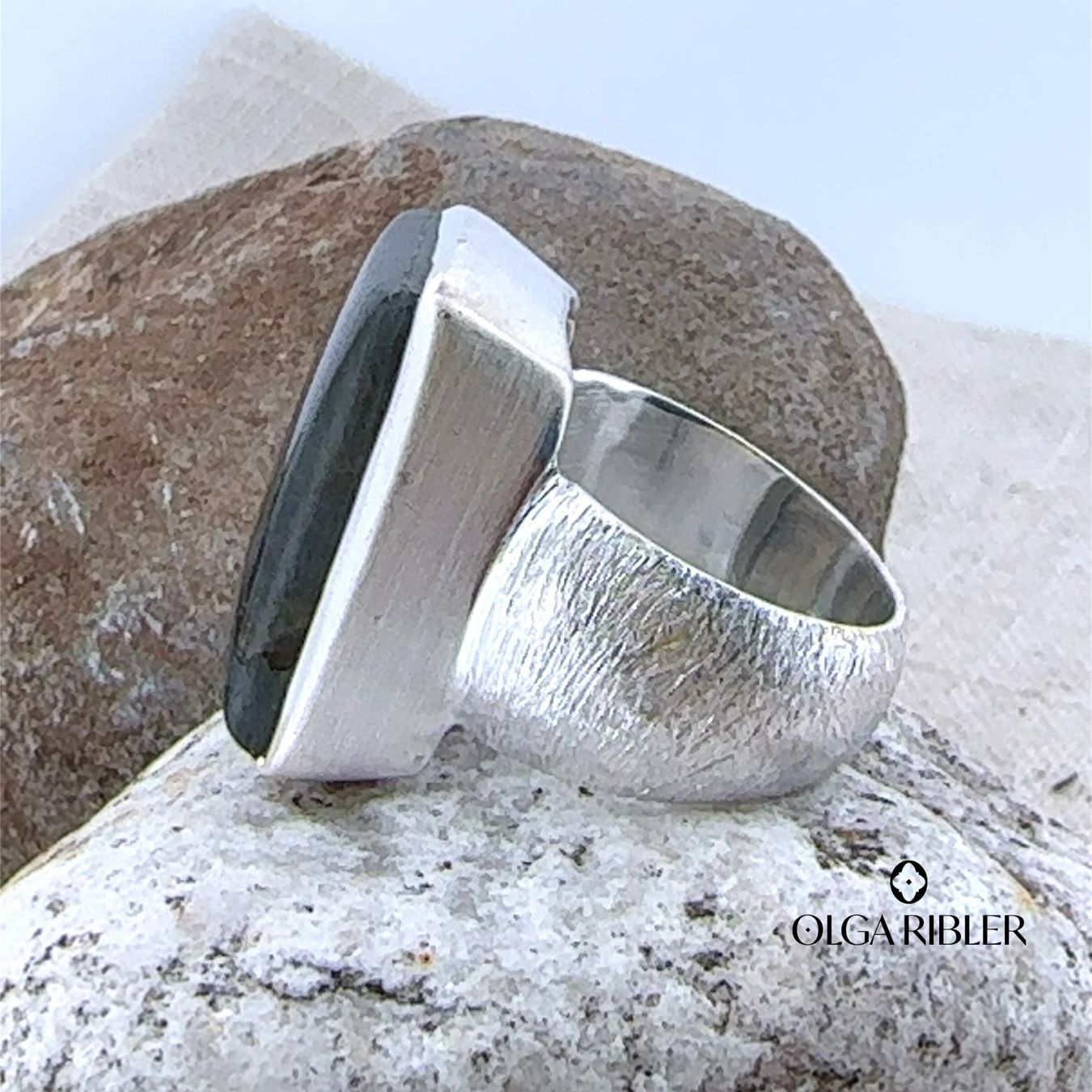 Olga Ribler Anelli: Statement Silber Ring 925 - Labradorit - Grösse 58 – Nuovo (secondo la descrizione) da Luzern venduto da Schmuckoutlet 6