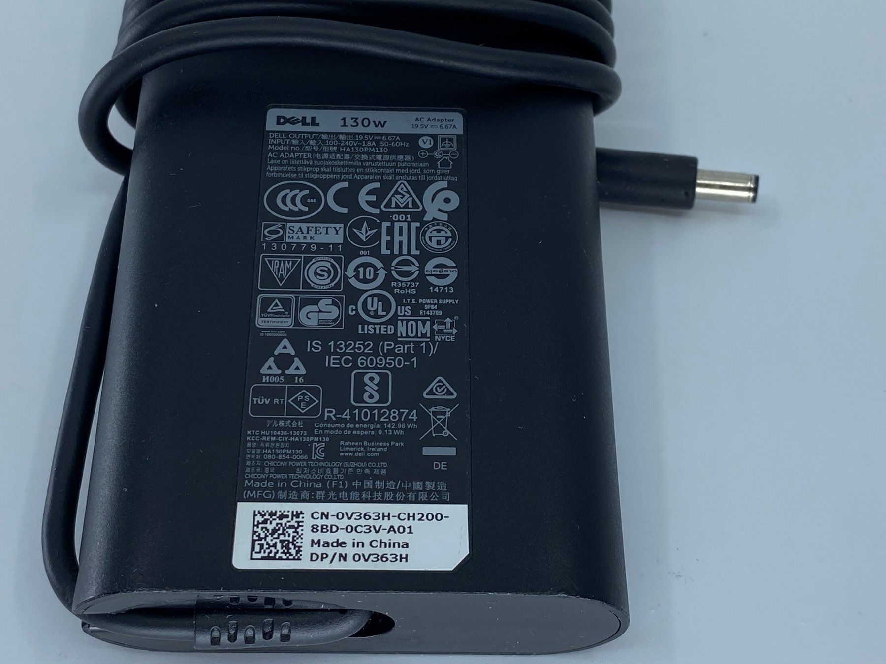 Dell Caricabatterie: Dell AC Adapter - Netzteil - 130 Watt - HA130PM130 – Usato da Langwiesen venduto da Restposten-24 1