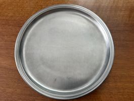 Zinnplatte Rund Durchmesser 30cm Gebraucht