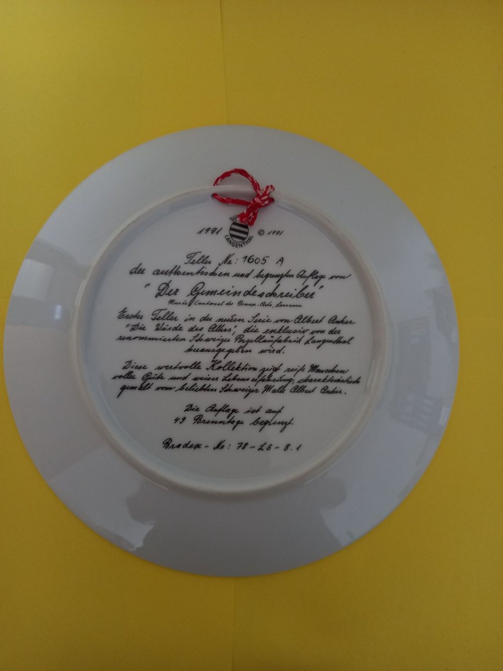 Assiettes: Albert Anker Teller – D'occasion à Roggwil BE par Ruefi222 1