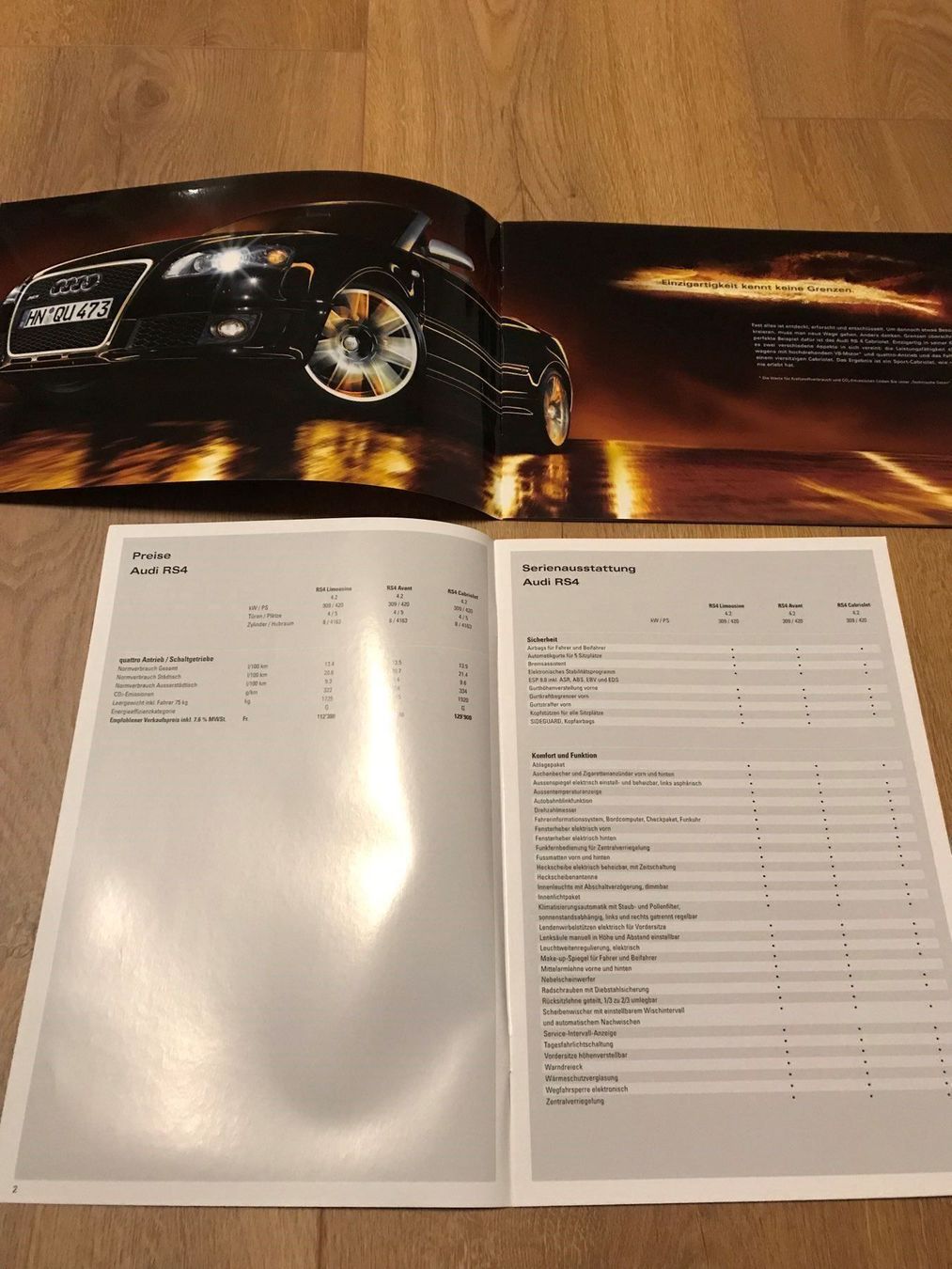 Audi Documenti: Audi RS4 Cabriolet quattro Prospekt – Nuovo (secondo la descrizione) da Freienstein venduto da Golfbueb 1