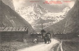 Lauterbrunnen (BE) – Am Weg zum Trümmelbach Postkutsche