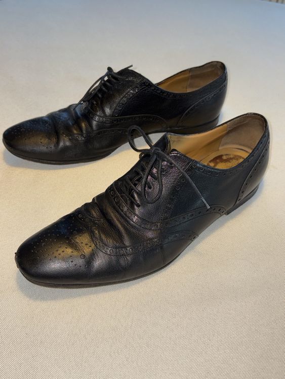 Gucci Men's black Leather Shoes, Size 43.5 1