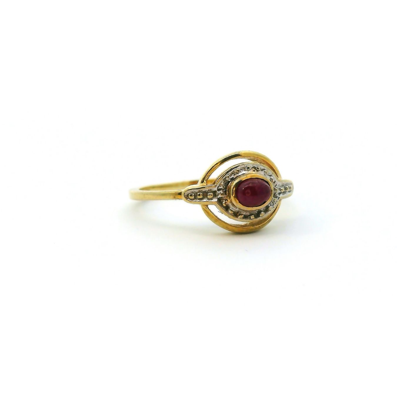 Anelli: Antik Rubin Cabochon Gold Ring – Usato da Embrach venduto da marufa 2