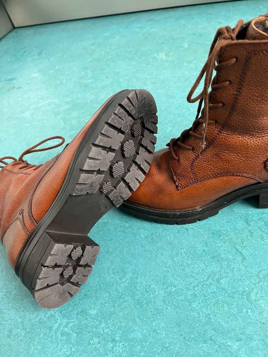 Scarpe da donna: Braune Lederstiefel, Grösse 37 – Usato da Lenzburg venduto da selabella 3