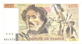 Frankreich France 100 Francs 1989 P154d  VF