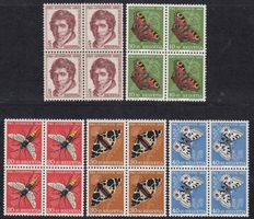 158-162** Viererblockserie 1955, Katalog SBK 26 Fr. 40.00