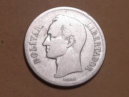 Venezuela 2 Bolivares 1922 Silber