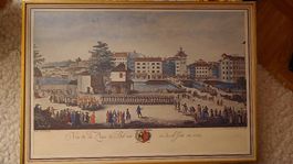 Gravure CG Geissler - place Bel-Air et l'Isle