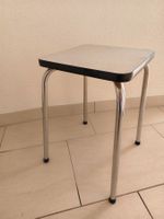 Hocker Metall Chrom mit Tischplatte Lamina 46cm H