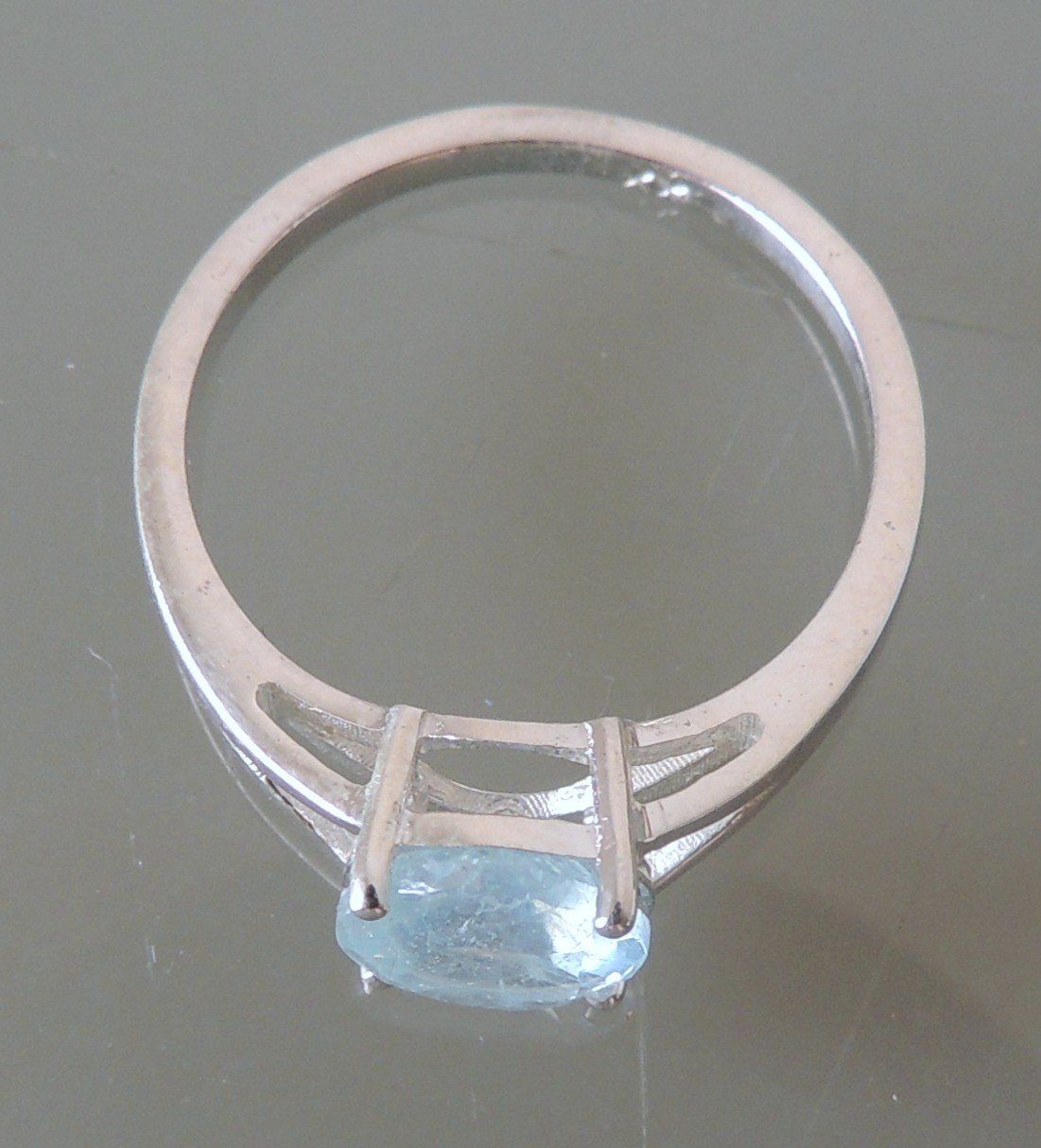 Anelli: Aquamarin Silber 925 Fingerring Gr. 51 – Usato da Waldenburg venduto da schaller707 3