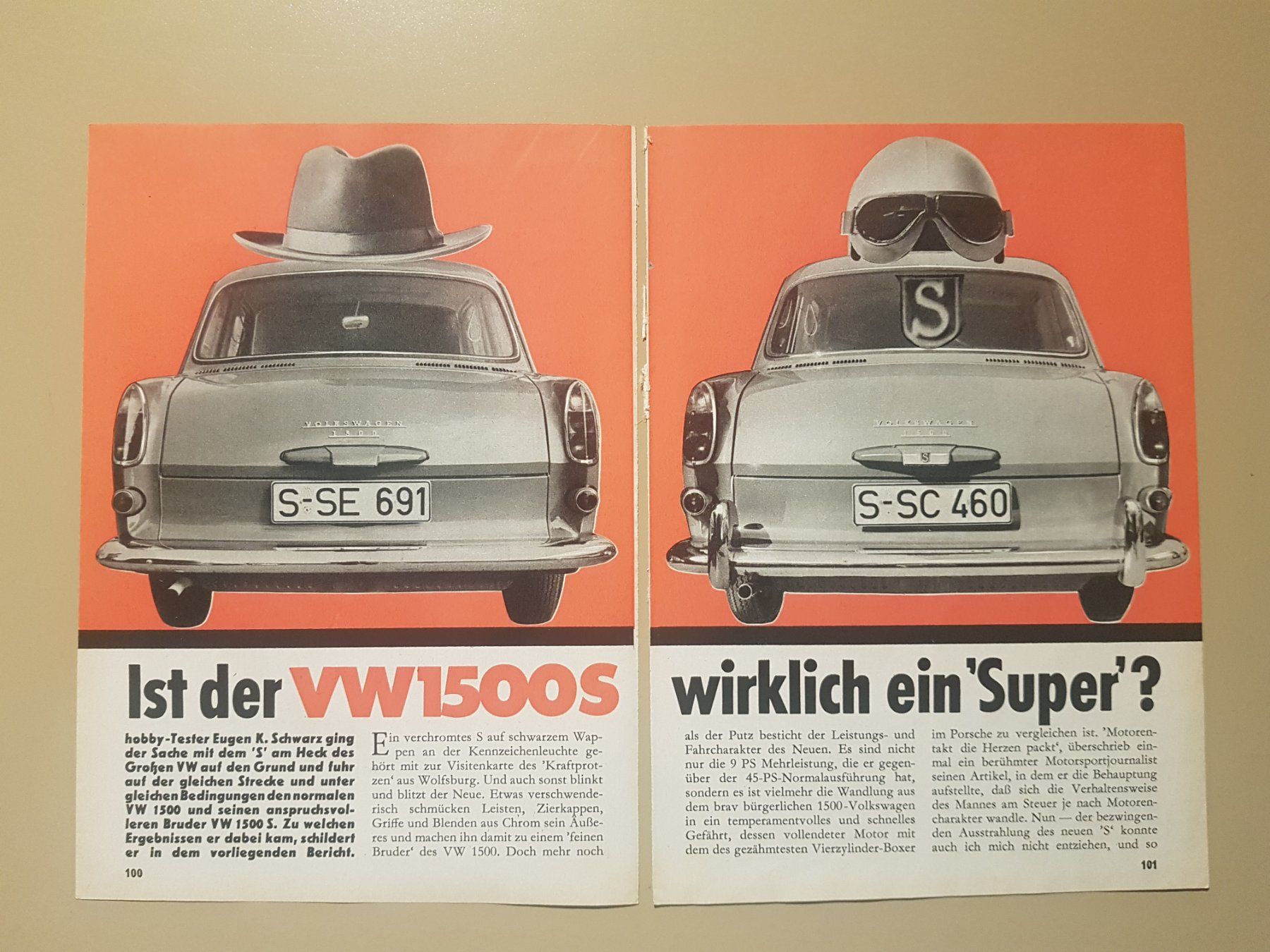 Zeitschriften & Magazine: Ist der VW 1500S wirklich ein "SUPER" - September 1963 – Gebraucht aus Wilen b. Wollerau von 4banger