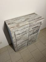 Kommode weiss-grau Holzoptik 2 Tueren gebraucht