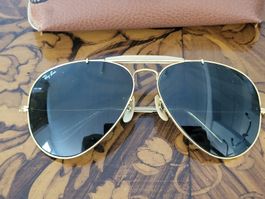 Sonnenbrille Ray-Ban goldfarben Aviator mit Etui top Zustand
