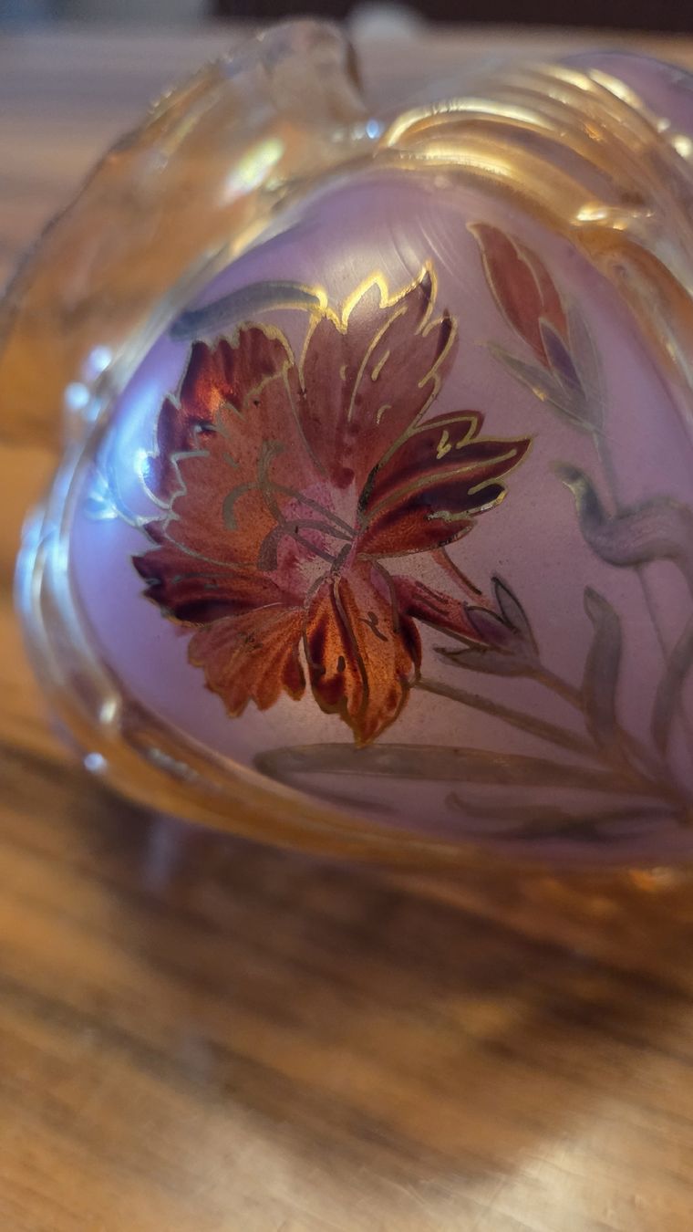 Lampenschirme: Lampenglas. Jugendstil. Blumendekor.. – Gebraucht aus Sempach von Mieziim_11 1