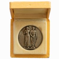 Schützen Medaille Silber ungraviert im Etui