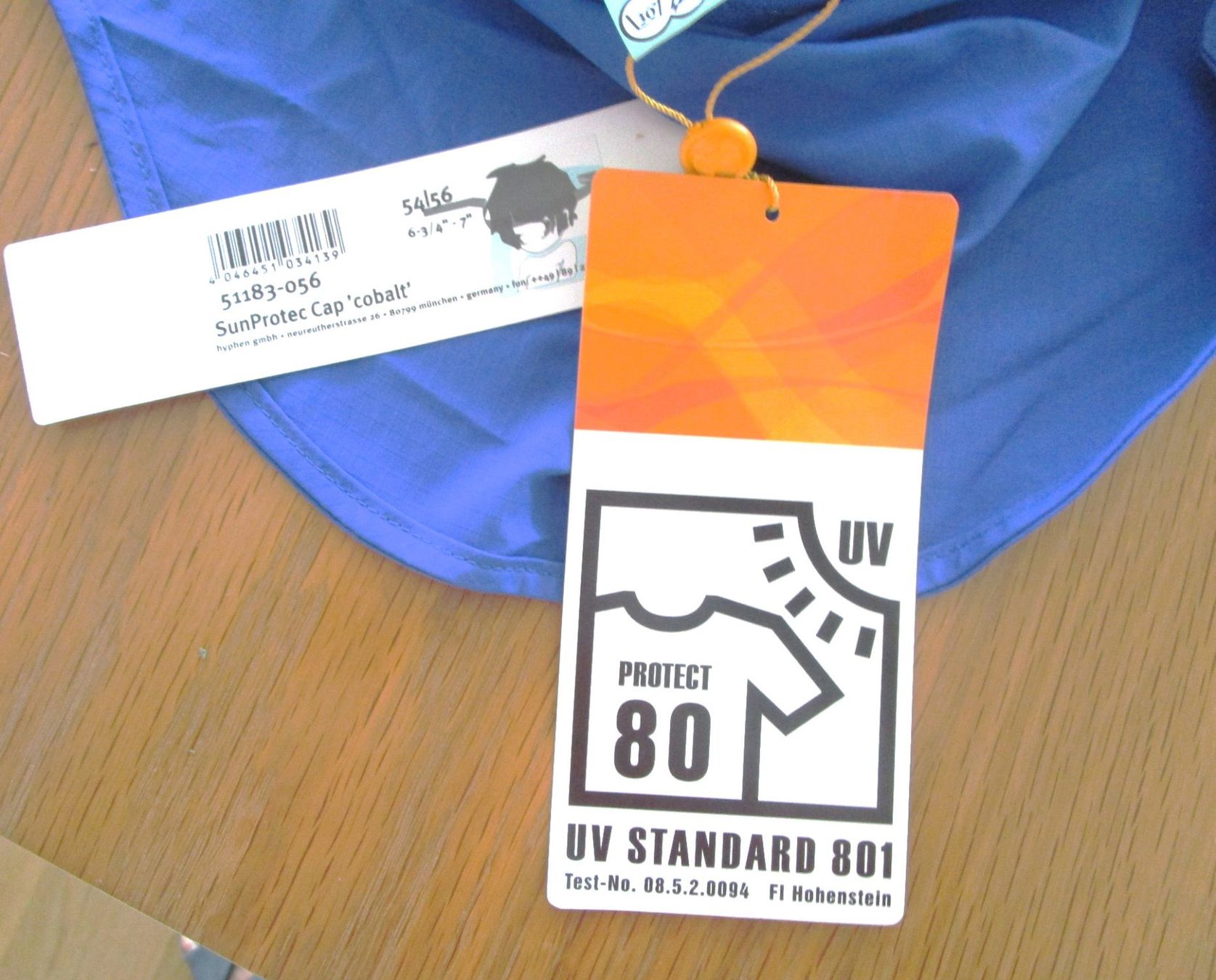 Sonstige Jungenkleidung: hyphen Kinder Sonnenkappe Cobalt Gr. 54-56 – Neu und originalverpackt aus Luterbach von Evbu 4