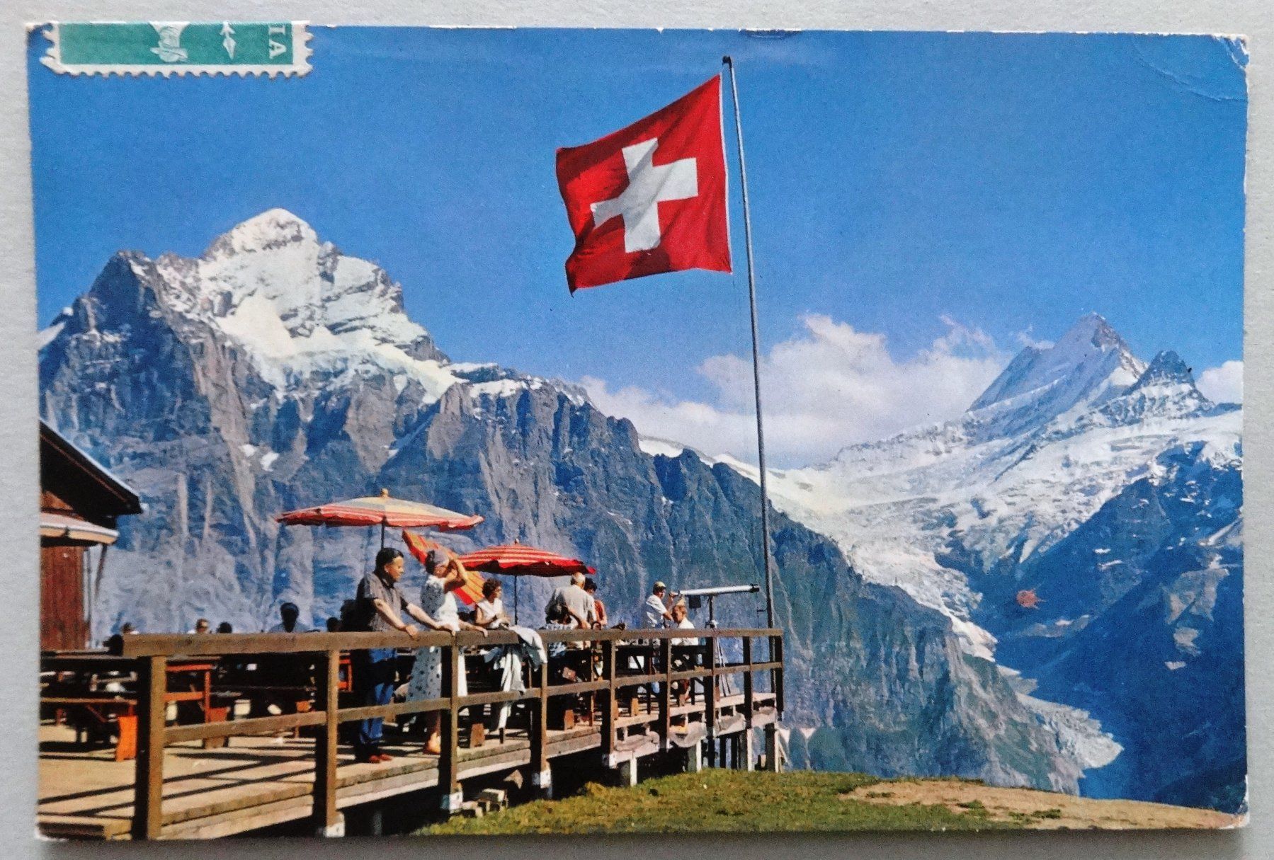 Ansichtskarten: Grindelwald - Rest. First, Wetterhorn – Gebraucht aus Fétigny von Billy2miny