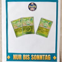 🌿 Chikorita (Endivie) Glitzer-Trio Ball/Energy [EN] *NM*