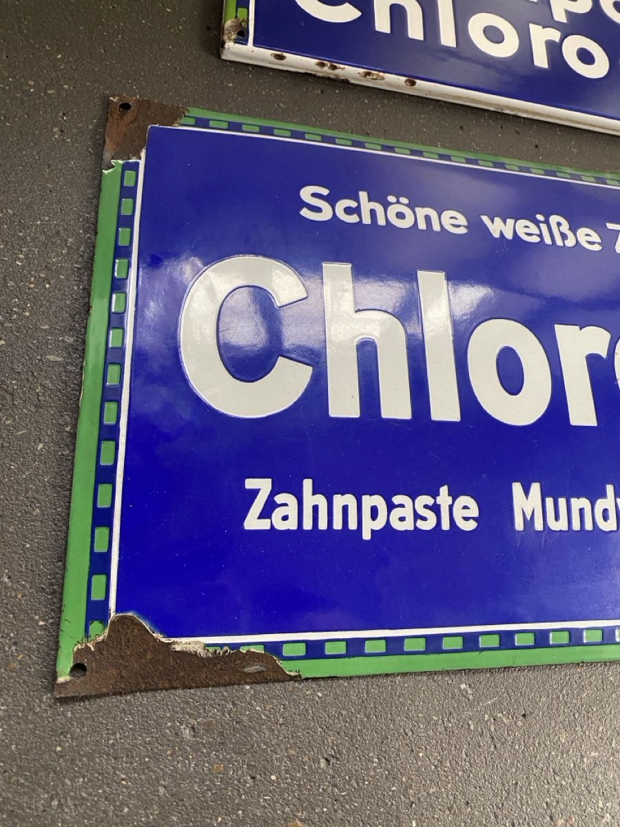 Insegne: 2Stk Chlorodont Emailschilder – Usato da Tafers venduto da Piscu90 3