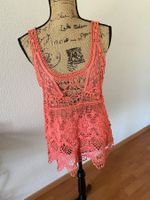 Top im Häkellook S/M coralrot