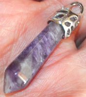 Anhänger L-5553 – Säule – Amethyst – ca. 3,5 cm