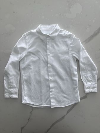 Chemise blanche Benetton, taille S (6-7 ans).