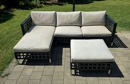 Gartenlounge / Balkonlounge mit Beistelltisch (Cane-Line)