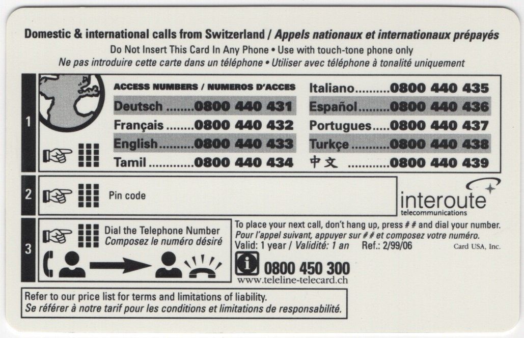 Schede telefoniche: Rosa Maria Marques - Teleline Representantin - rares DUMMY – Usato da Eglisau venduto da Chperfins 1