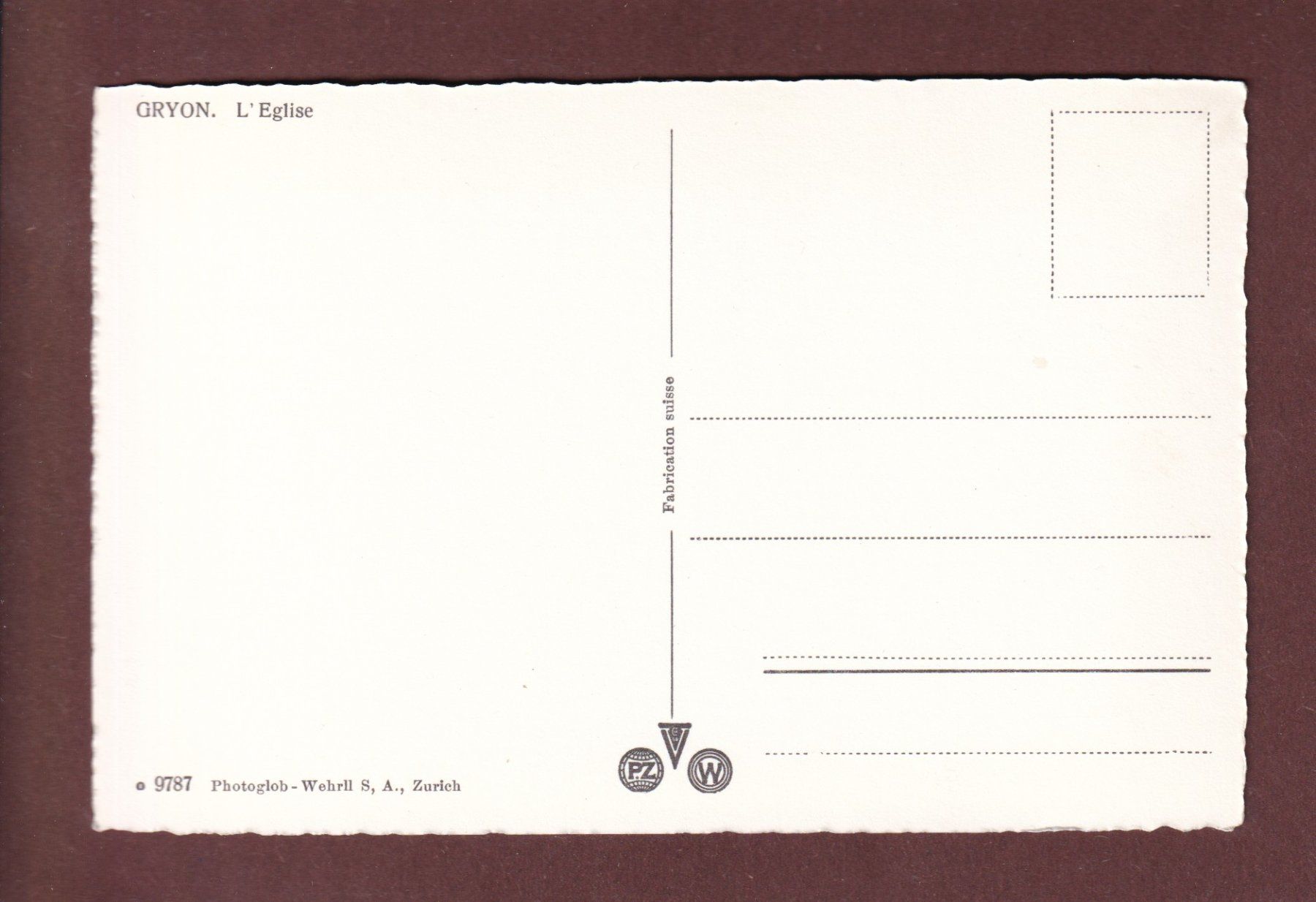 Ansichtskarten: GRYON - L'Eglise – Gebraucht aus Pully von nicecards-shop 1