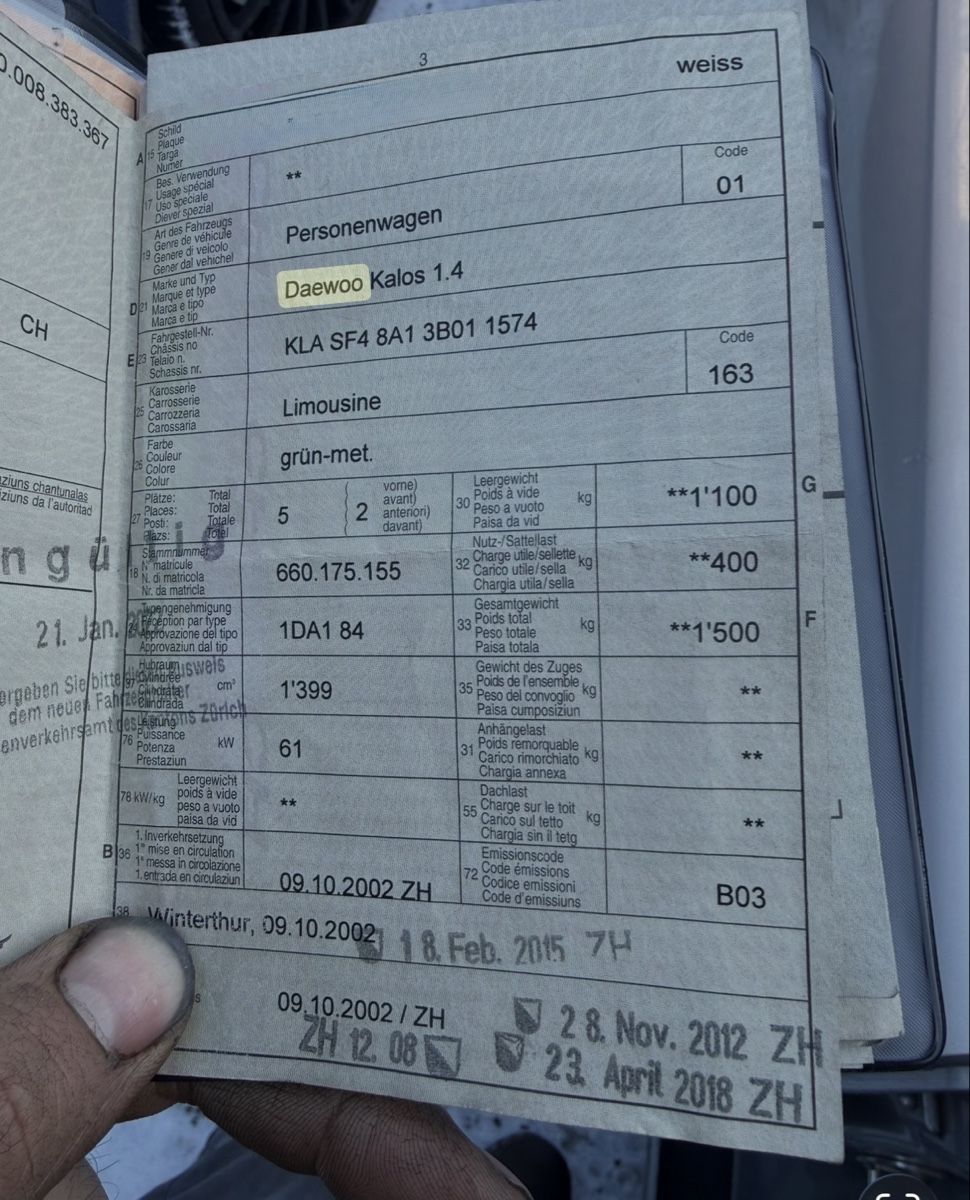 Daewoo Automobili: Daewoo Kalos 1.4 – Usato da Bretzwil venduto da angel094 6