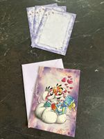 Diddl Briefpapier-Set violett, neu