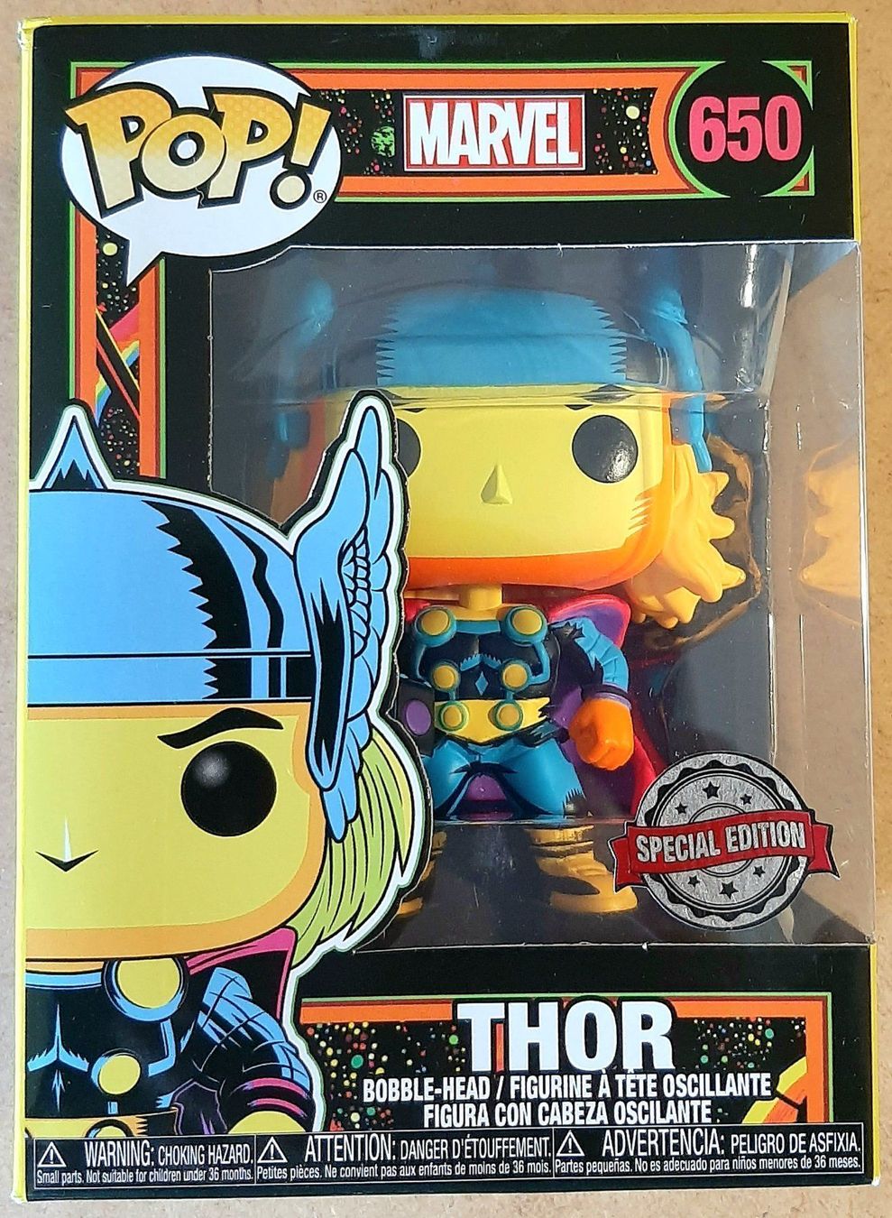 Funko Statuette: Funko Pop Marvel Thor Black Light – Nuovo e nell'imballaggio originale da Montet (Glâne) venduto da KOADA