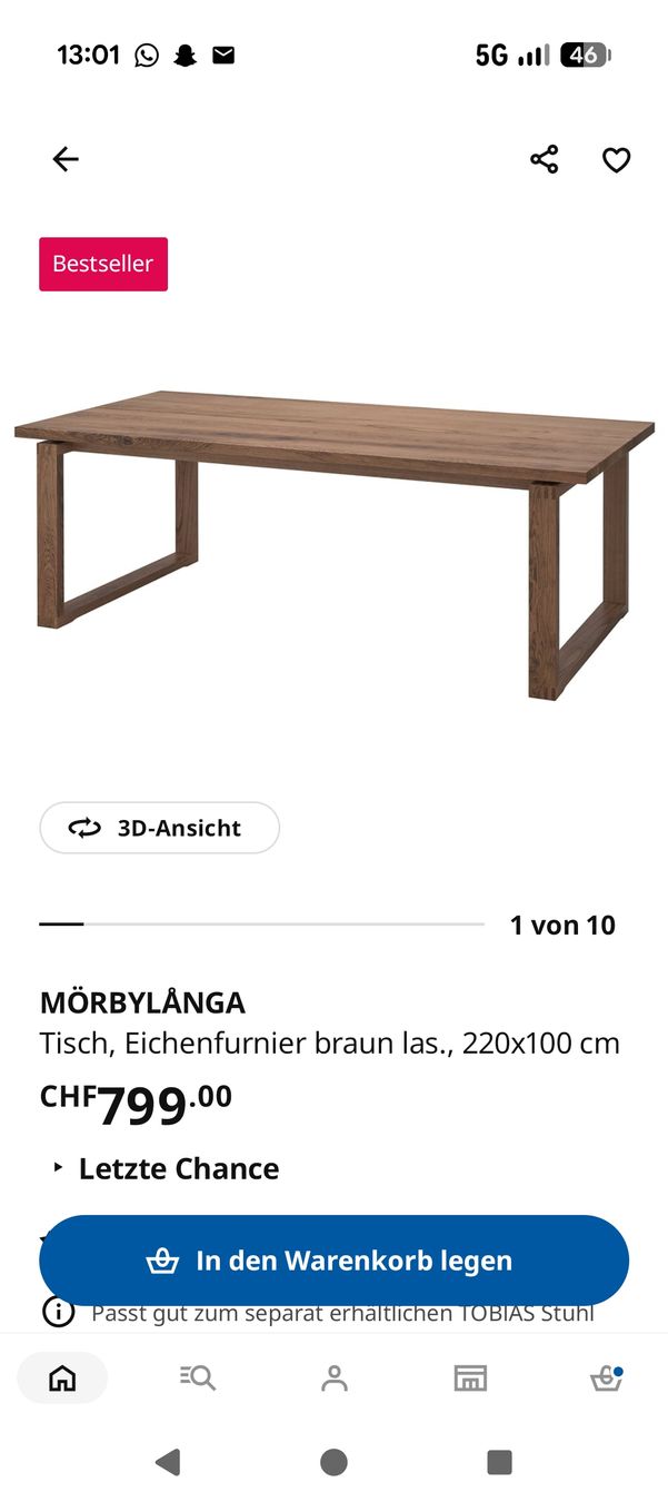 Ikea Tavoli: Esstisch top Zustand  – Usato da Oftringen venduto da Y.Luder 3