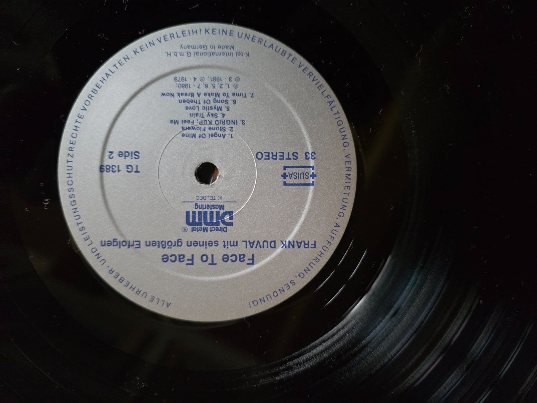 Dischi in vinile: LP : Frank Duval - face to face - K-tel 1982 – Usato da Walterswil BE venduto da Lonitti 5