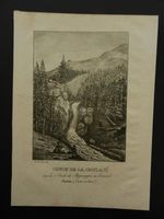 Chûte de Groslaui Lithographie