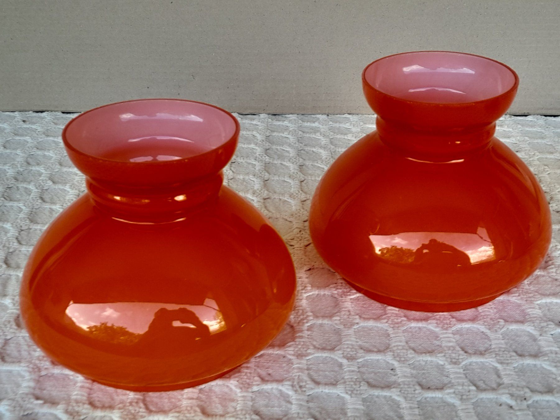 Abat-jours: 2 Glas-Lampenschirme orange – D'occasion à Thun par Treff.....e 9