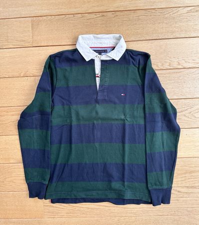 Herren Rugby Shirt Tommy Hilfiger Streifen Grösse M