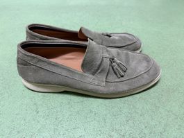 DUNE Graue Wildleder Loafers, Grösse 43