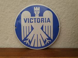Emailschild Victoria Motorrad Werkstatt Logo Emaille Schild